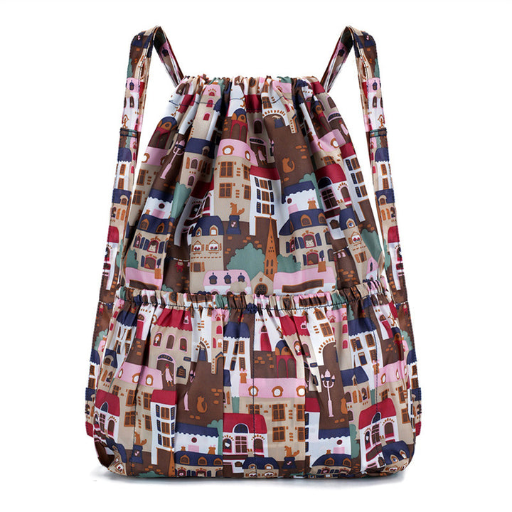 Blumenmuster Zugbeutel Rucksack Karnz