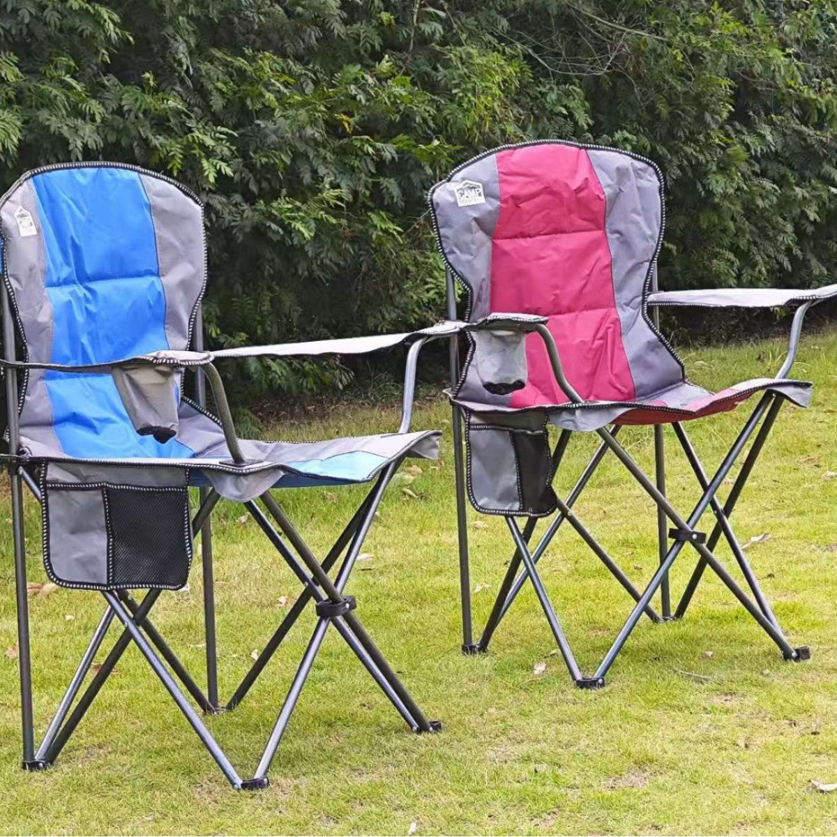 Damen Komfortabler Campingstuhl mit Getränkehalter Karnz