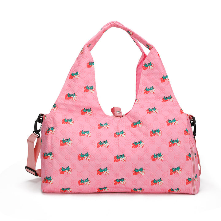 Blumenmuster gesteppte Schultertasche Karnz