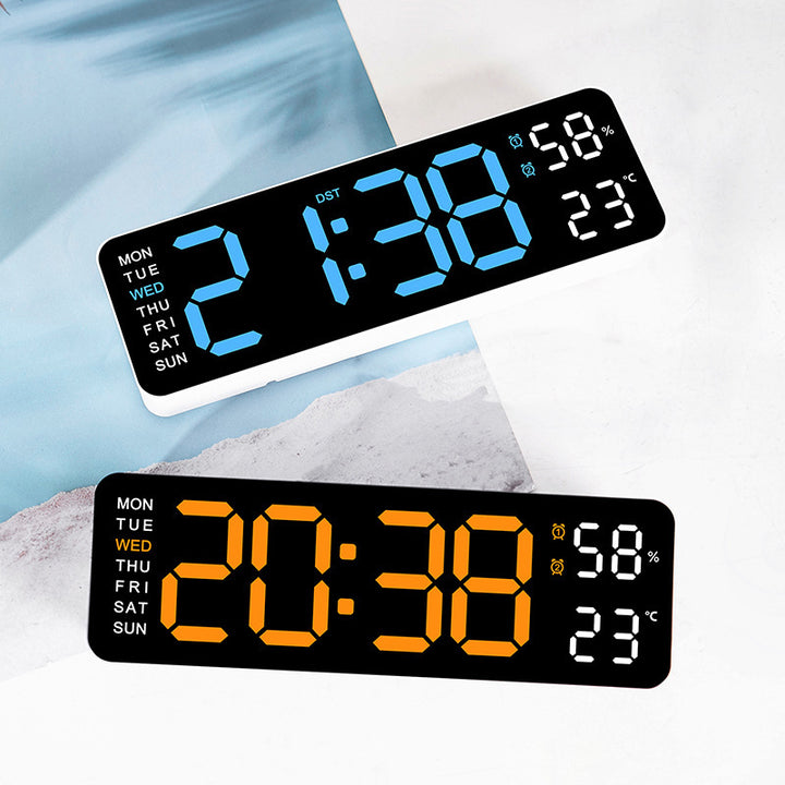Digitaler Wandwecker mit Temperatur- und Luftfeuchtigkeitsanzeige Karnz
