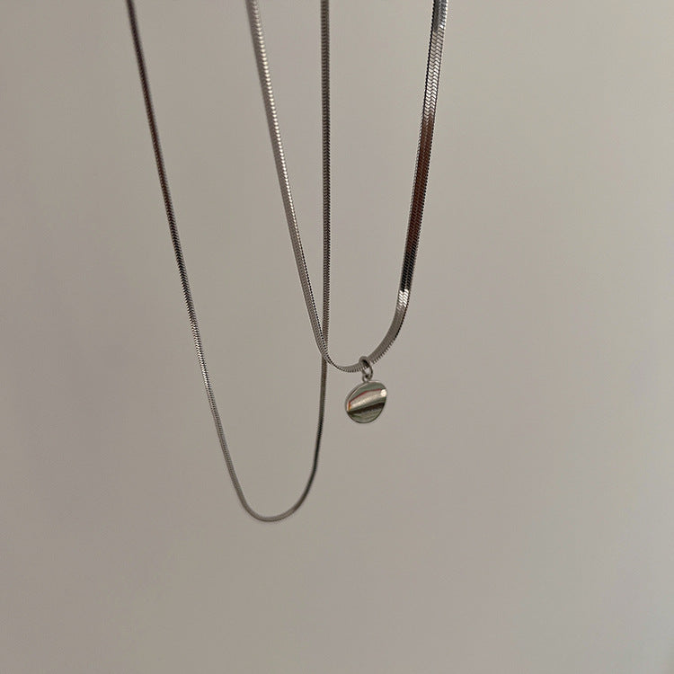 Elegante Mehrschichtige Silberkette Karnz