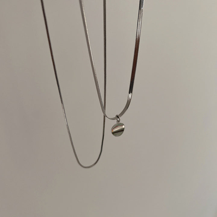 Elegante Mehrschichtige Silberkette Karnz