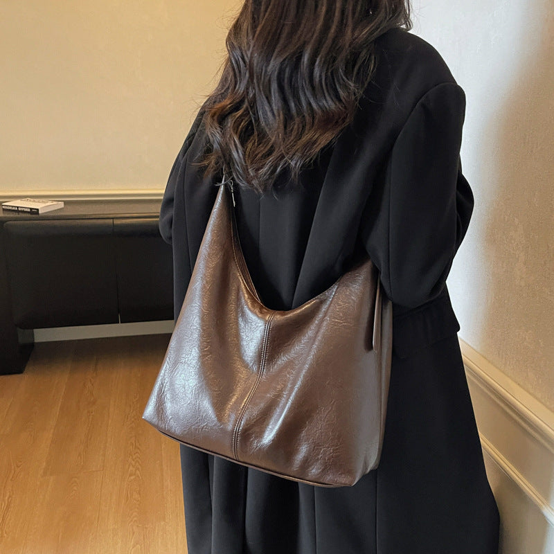 Premium Leder Slouchy Handtasche Karnz