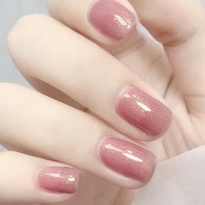 Glitzernde Gel Press-On Nägel Karnz