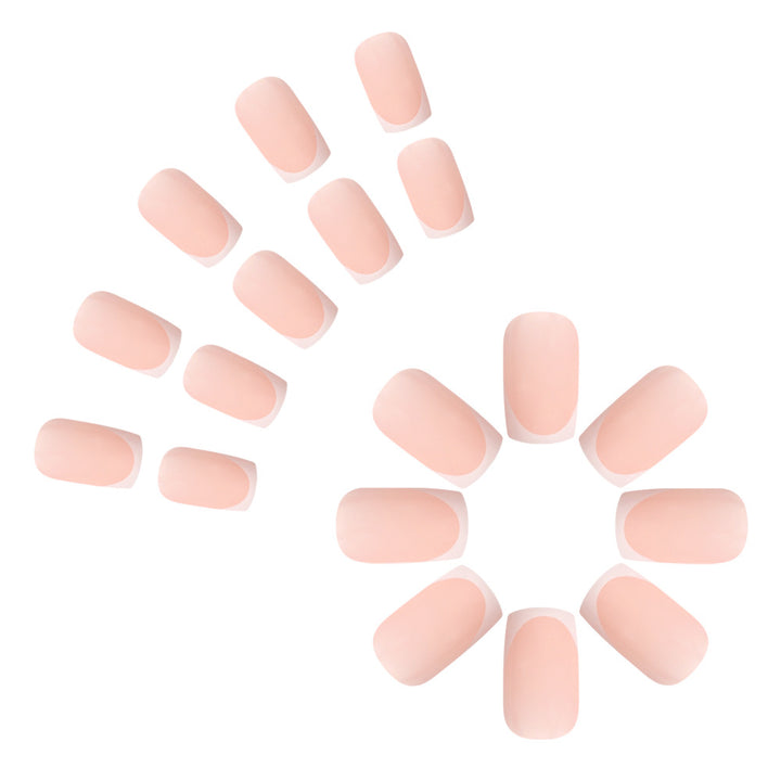 Elegante French Tip Druck-Nägel Karnz
