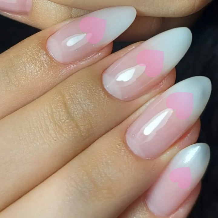 Herz-Akzent Press-On Nagelset Karnz