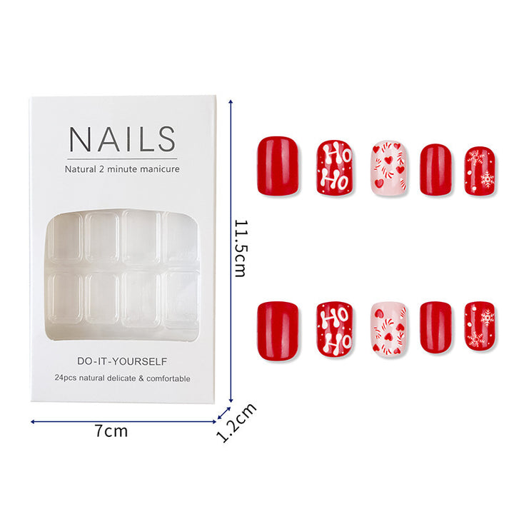 Künstliche Nägel mit Festlichem Weihnachtsdesign Karnz