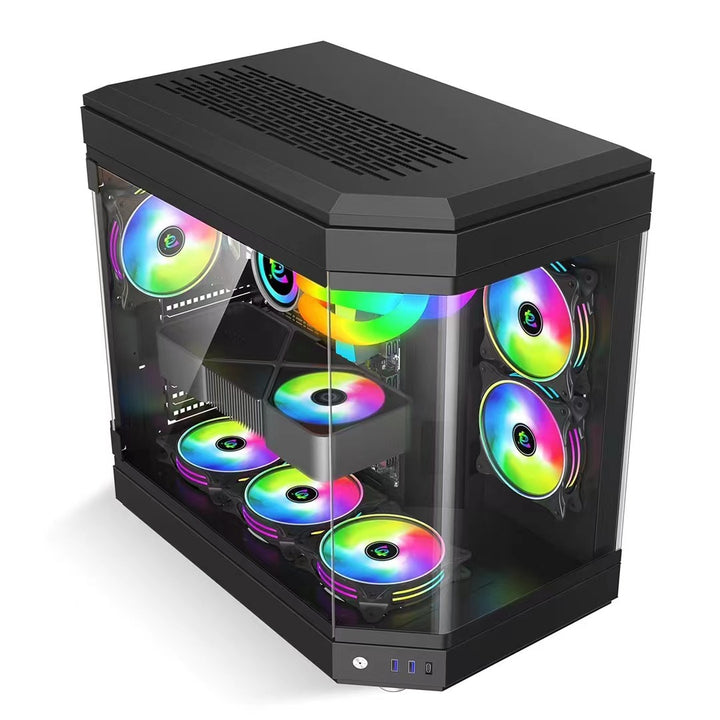Erweiterbares Transparentes Gaming-PC-Gehäuse Karnz