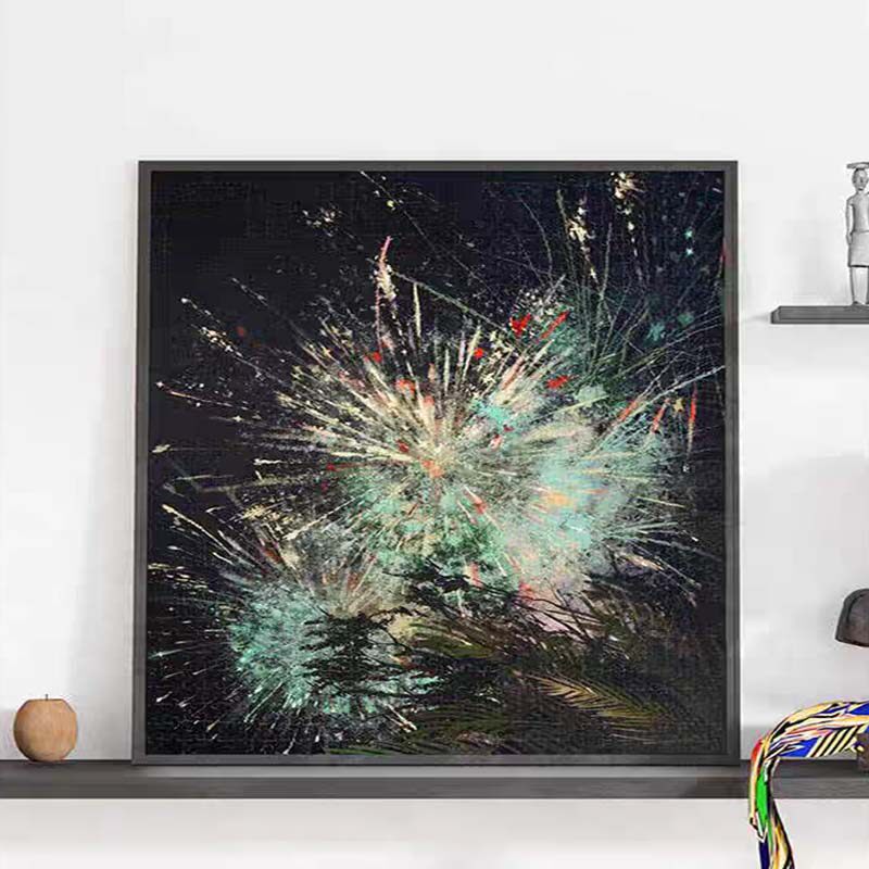 Farbenfrohe Abstrakte Leinwandkunst