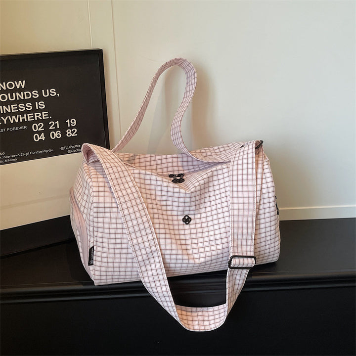 Trendy Gittermuster Reise-Duffel