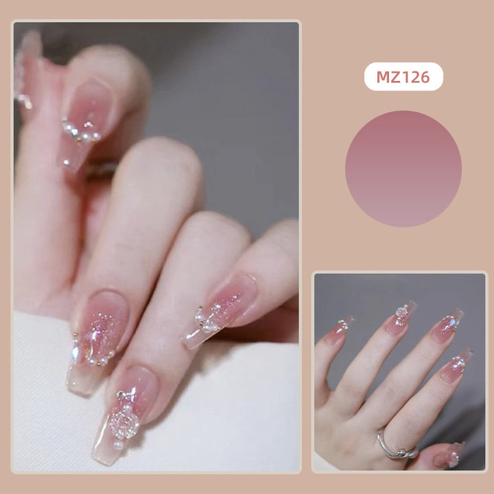 Kunstvolle Nagelverlängerungen mit Blumendesign Karnz