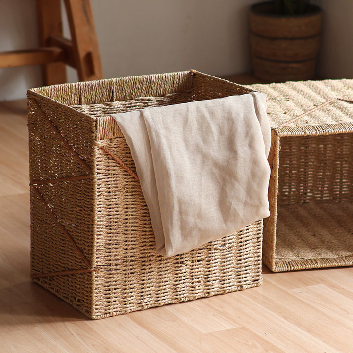 Aufbewahrungskorb aus geflochtenem Rattan Karnz