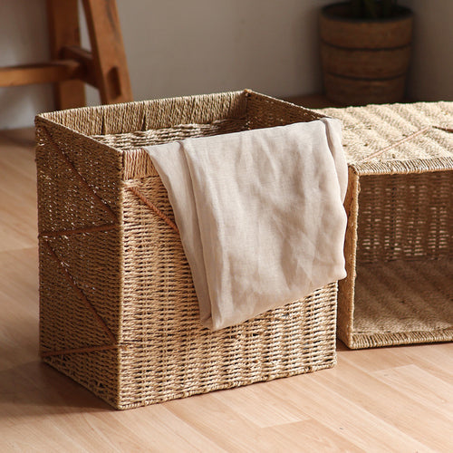 Aufbewahrungskorb aus geflochtenem Rattan Karnz