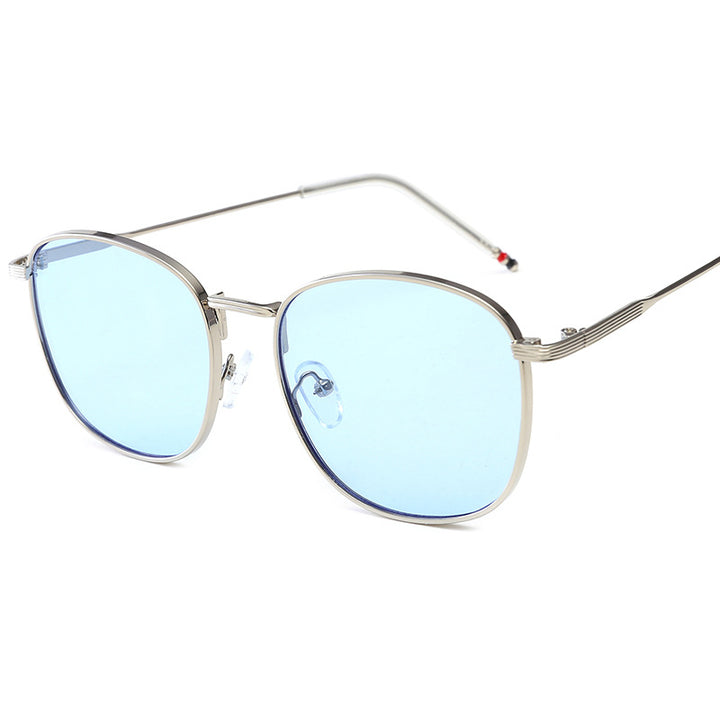 Damen stilvolle oversized Sonnenbrille mit glamourösem Metallrahmen Karnz