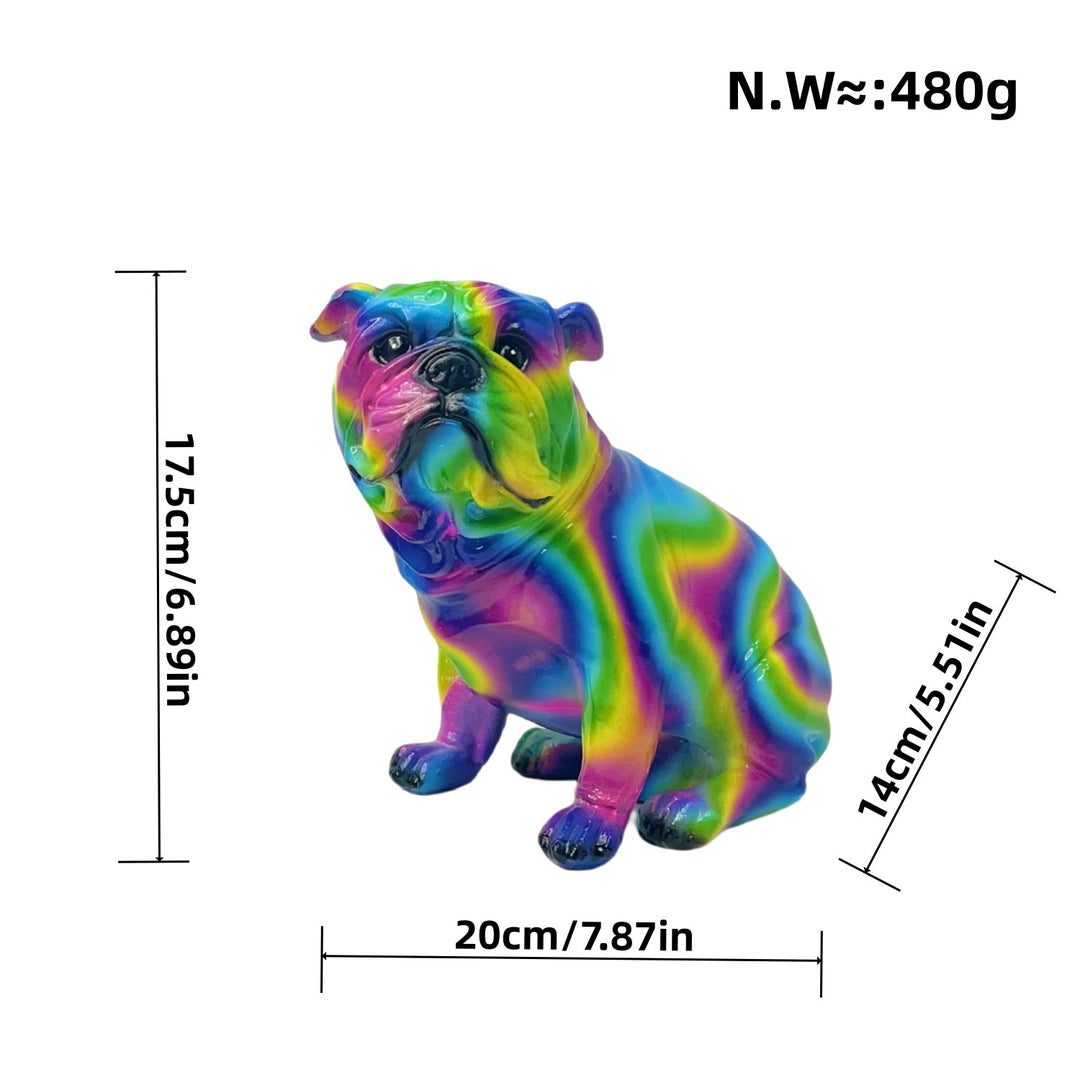 Kunstvolle Bulldoggen Figur Karnz