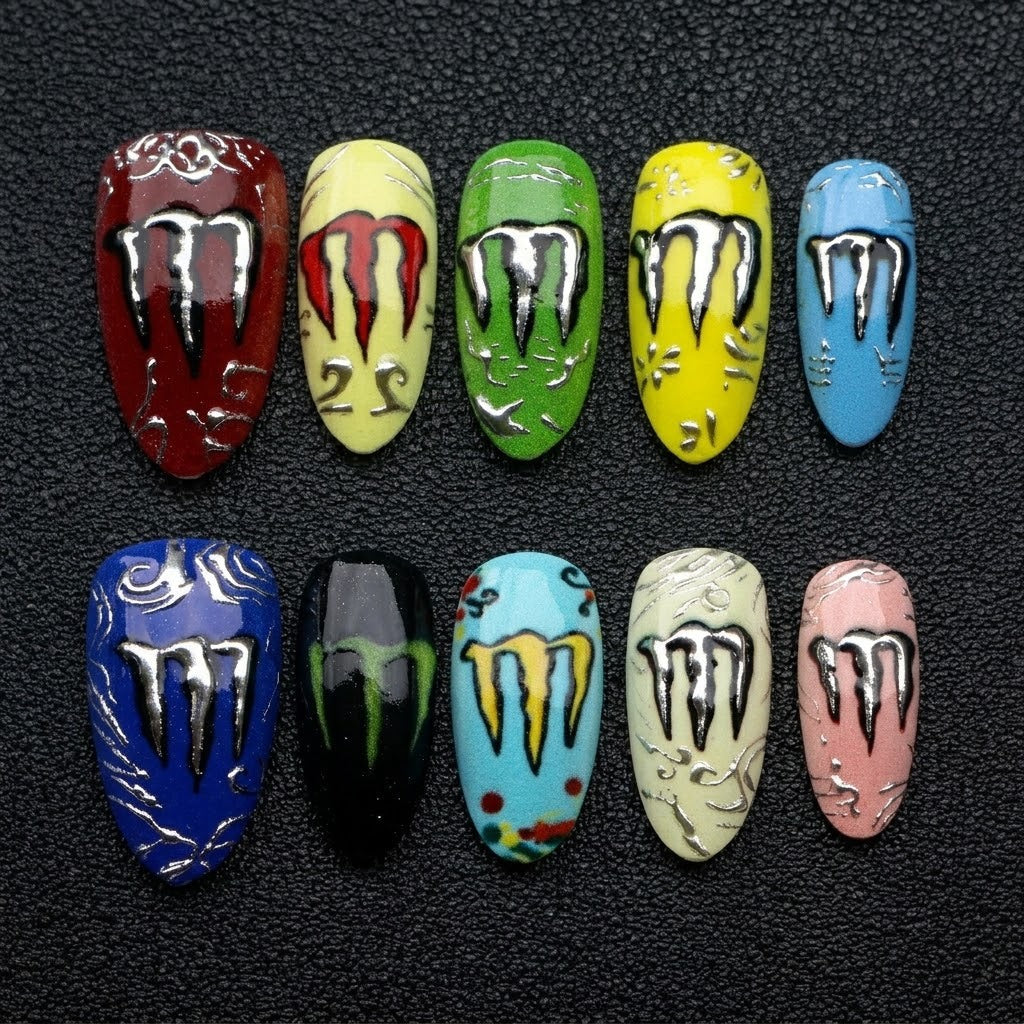 Kreative Nagelkunst Druck-On Designs