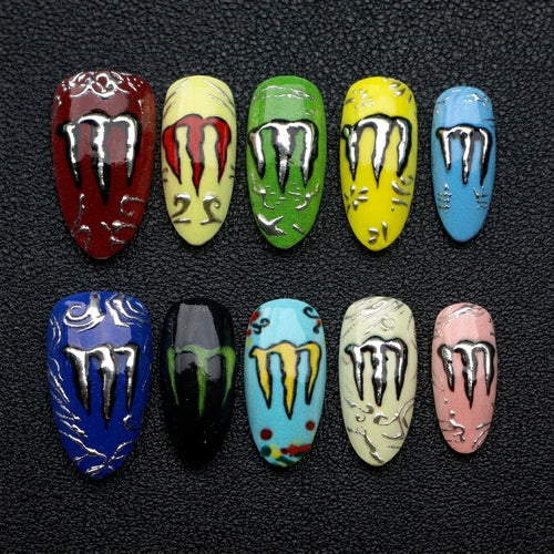 Kreative Nagelkunst Druck-On Designs