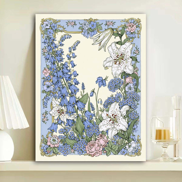 Botanische Blumenkunst Wandkunst Karnz