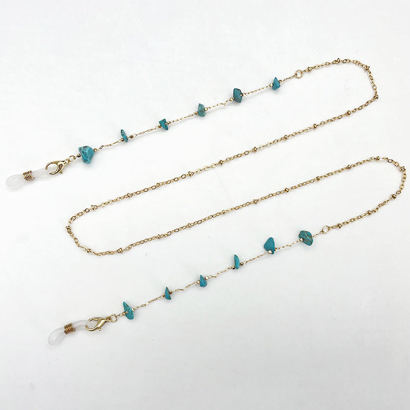 Bunte Edelstein Brillen Kette Karnz
