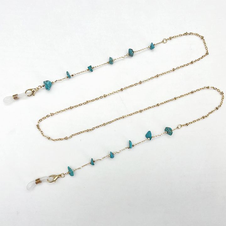 Bunte Edelstein Brillen Kette Karnz