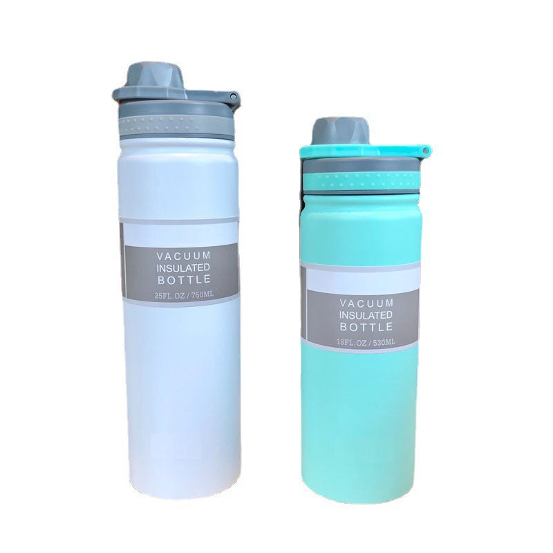 Damen isolierte Trinkflasche mit integriertem Silikon-Trinkverschluss Karnz