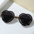 Damen Herzförmige Sonnenbrille mit stylischem Metallrahmen Karnz