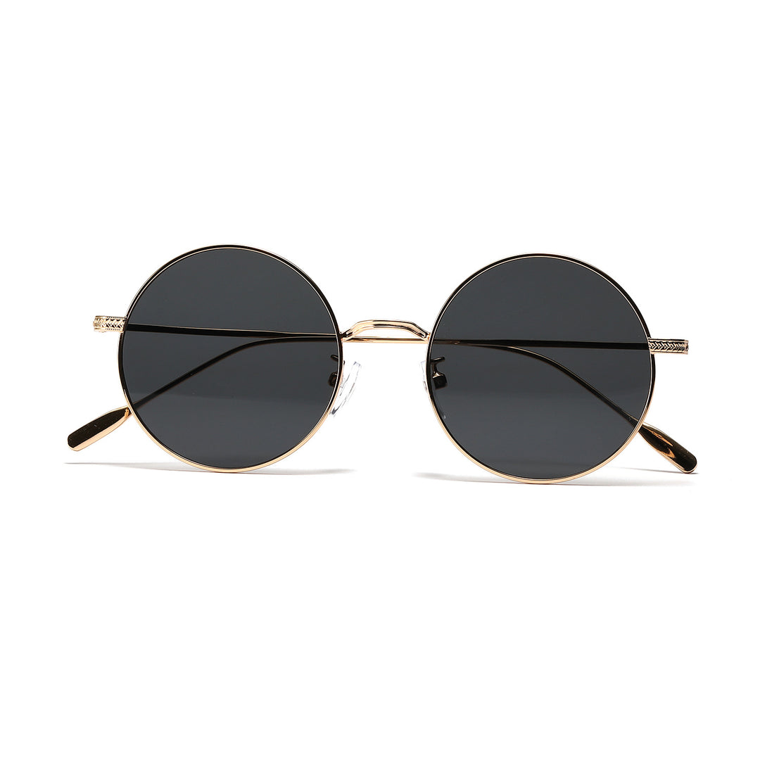 Damen runde modische Sonnenbrille mit glamourösem Rahmen Karnz