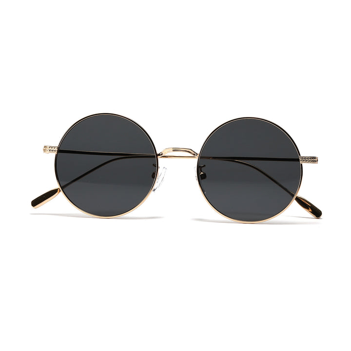 Damen runde modische Sonnenbrille mit glamourösem Rahmen Karnz