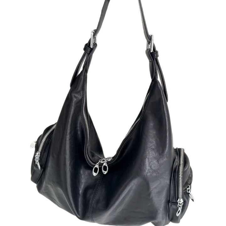 Schlanke Leder Hobo Tote Bag