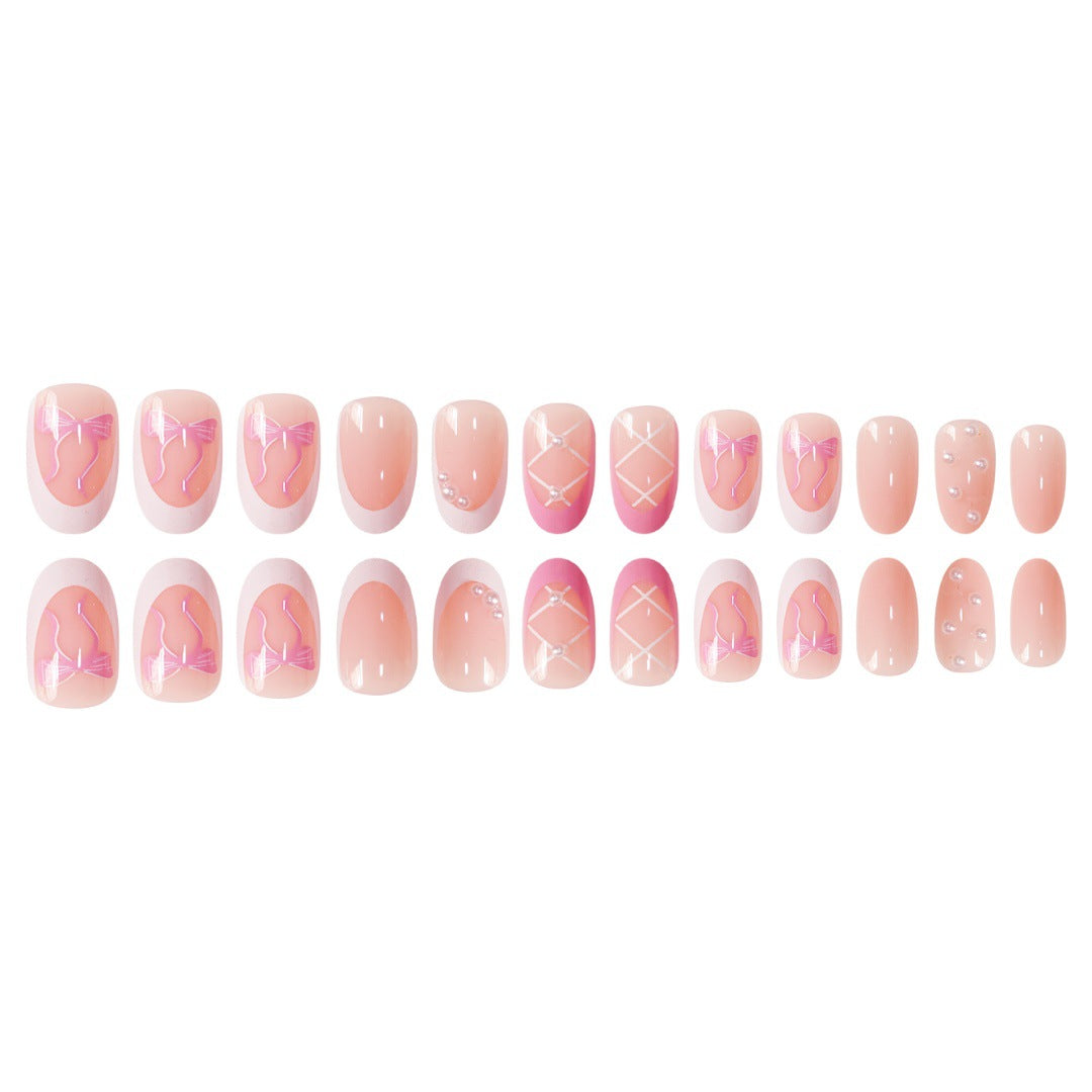 Elegantes Dekoratives Press-On Nagelset Karnz