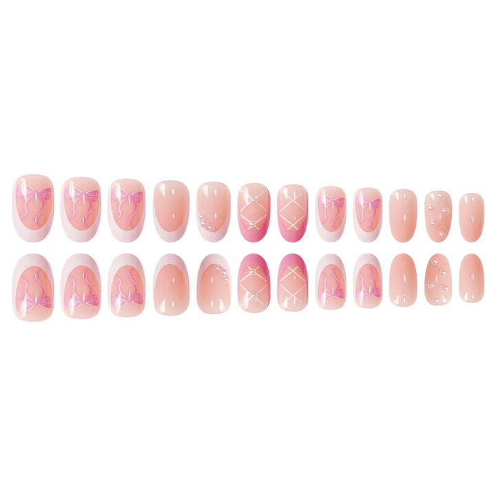 Elegantes Dekoratives Press-On Nagelset Karnz