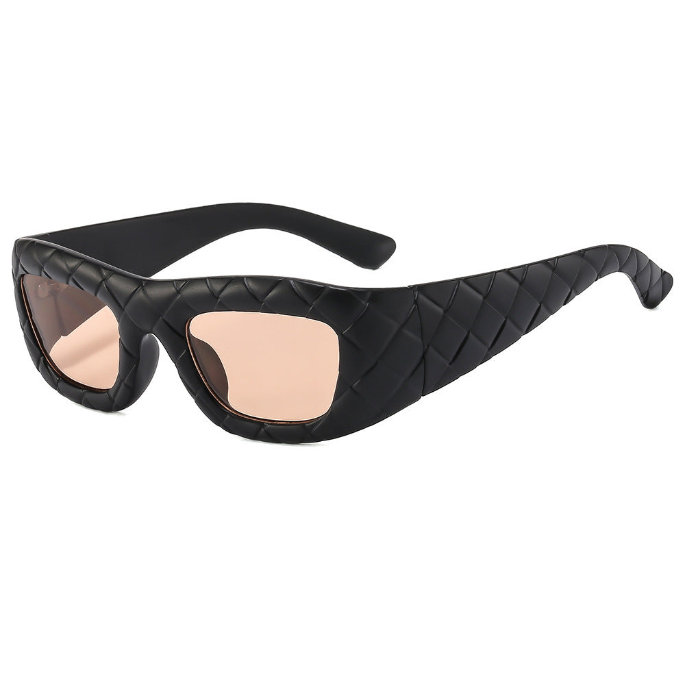 Damen extravagante Sonnenbrille mit strukturiertem Rahmen Karnz