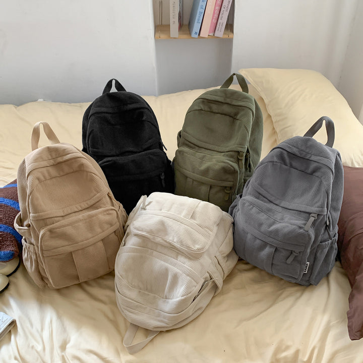 Texturierter Mehrfach-Taschen-Rucksack Karnz