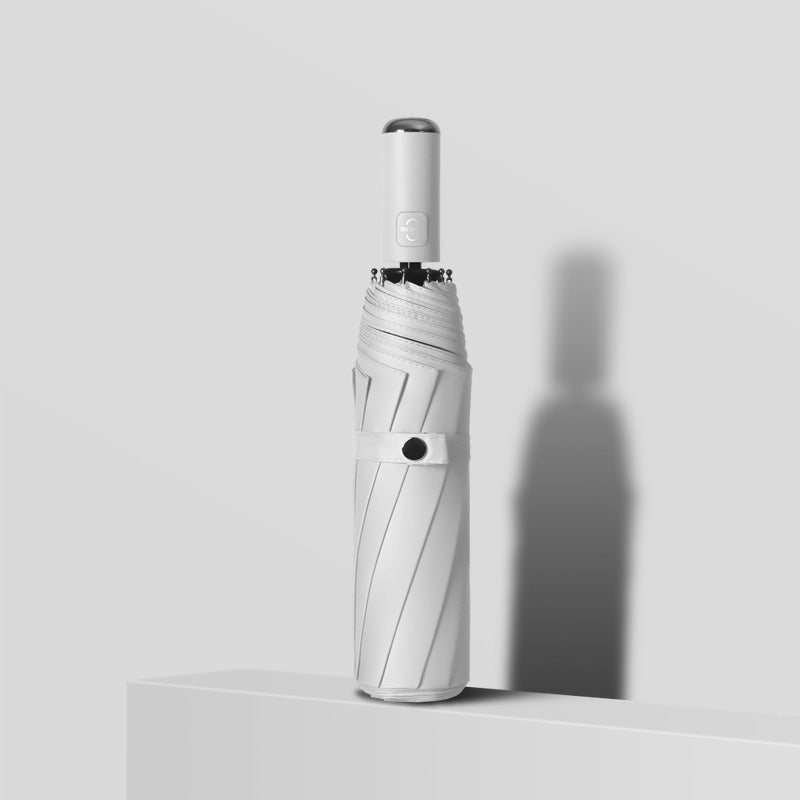 Damen Automatischer Tragbarer Regenschirm mit ergonomischem Griff und reflektierender Sicherheit Karnz