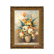 Verschnörkelte Blumen Wanddekoration