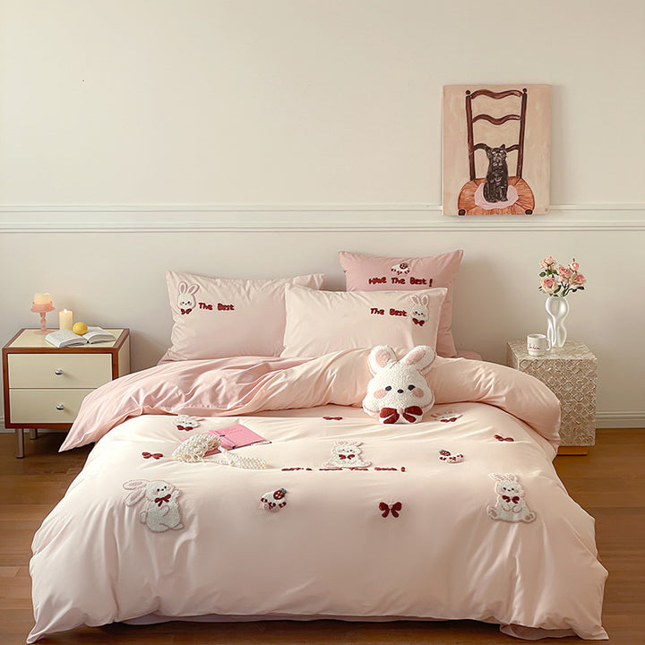 Cartoon Teddy Baumwollmischung Bettbezug Bettwäsche Set