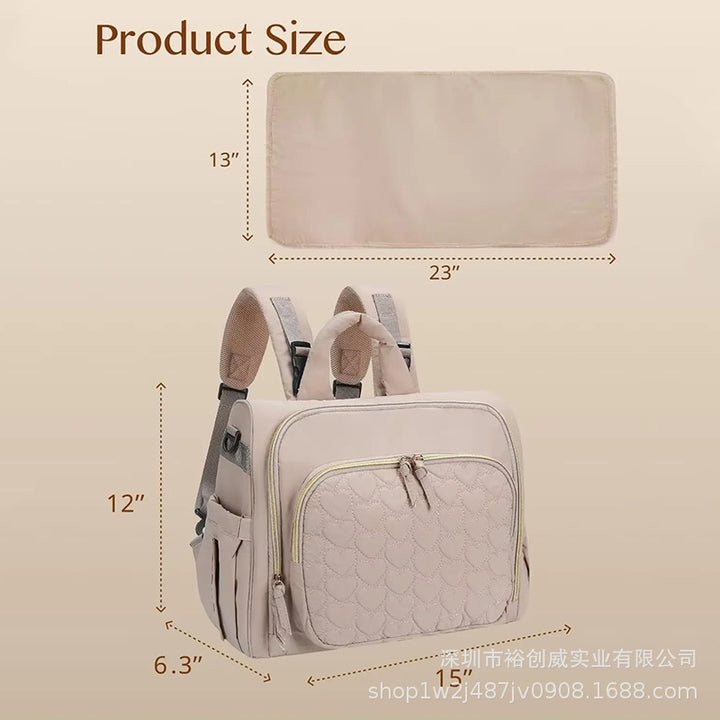 Multi-Funktionaler Windelrucksack mit Wickelmatte Karnz