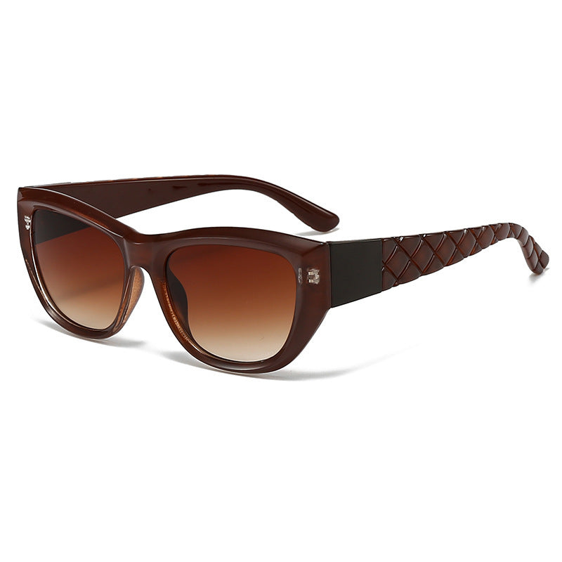 Damen Cat-Eye Sonnenbrille mit elegantem, transparentem Rahmen Karnz