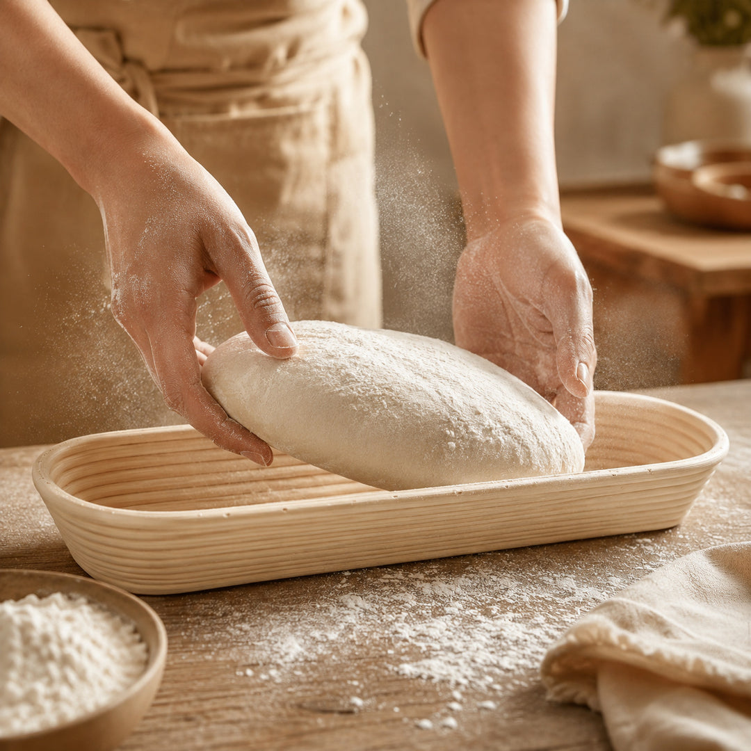 Artisan Crafting Rattan Körbe Karnz