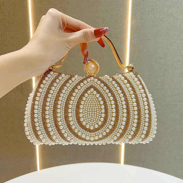 Luxuriöse mit Perlen verzierte Abendhandtasche