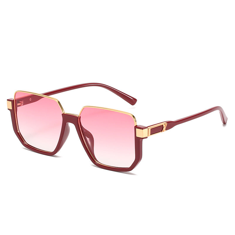 Damen moderne quadratische Sonnenbrille mit stylishem Rahmen Karnz