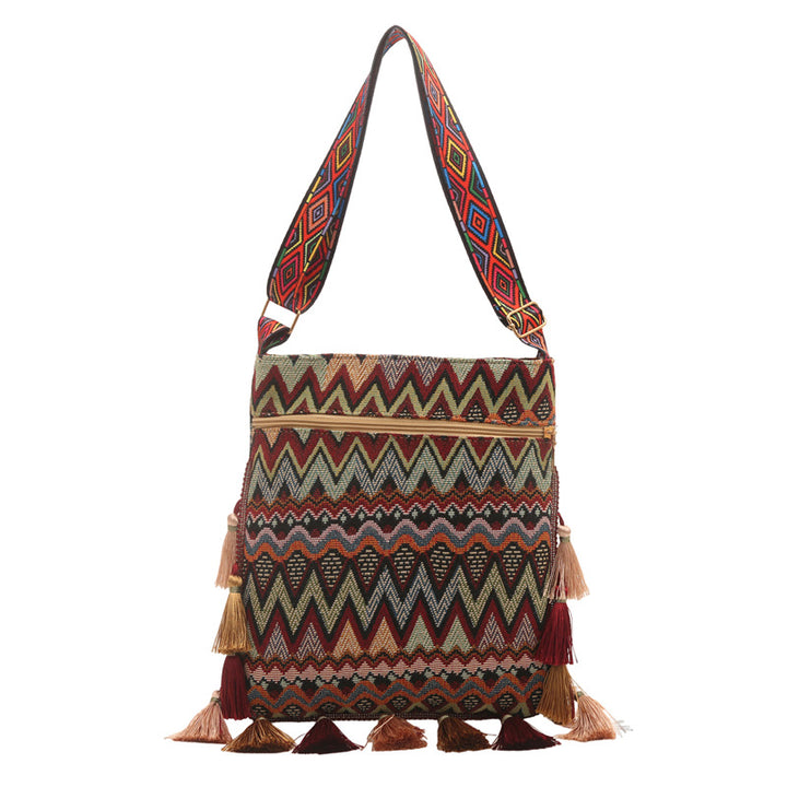 Bohemian Gewebte Schultertasche