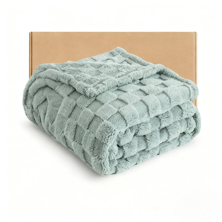Luxuriöse Strukturierte Fleece-Wurfdecke Karnz