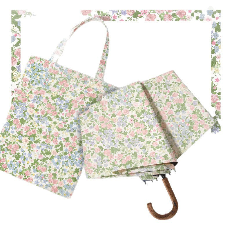 Damen Faltbarer Regenschirm mit exquisitem floralen Design Karnz