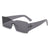 Damen futuristische Mode-Sonnenbrille mit transparentem Gestell Karnz