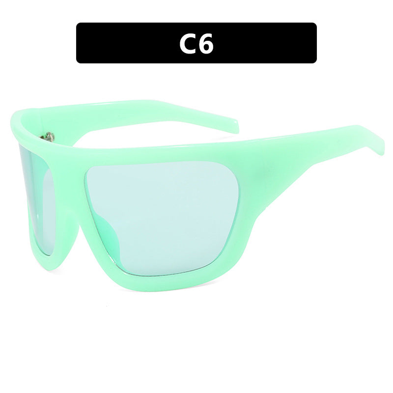 Damen sportliche Oversized-Sonnenbrille Karnz