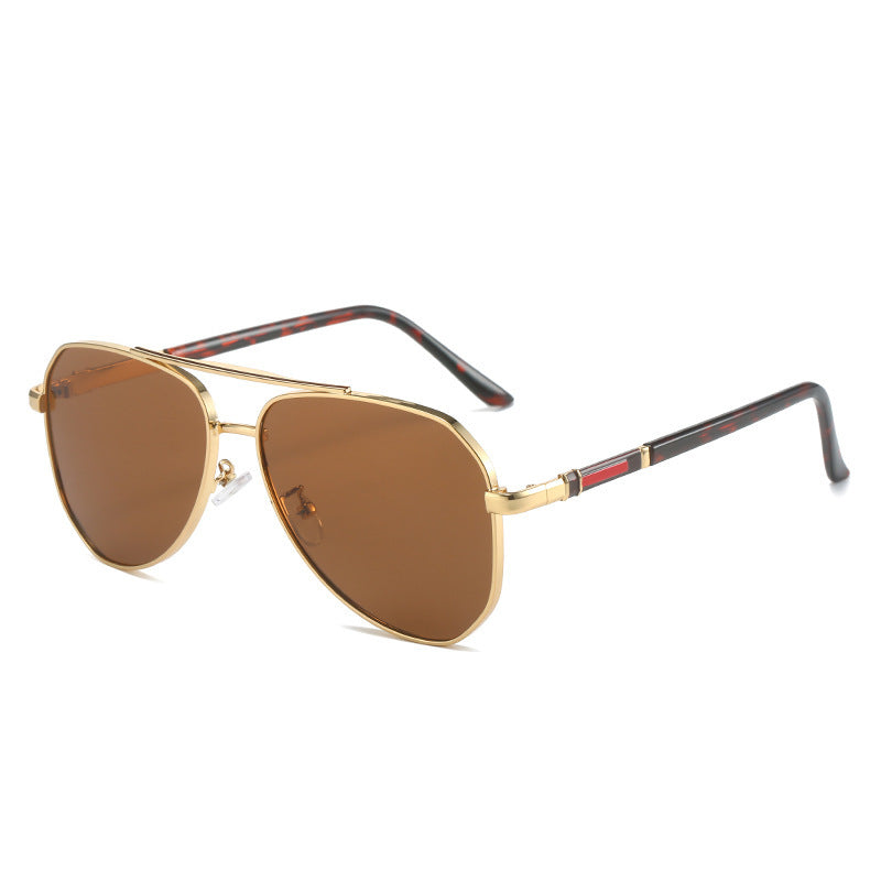 Damen Designer-Sonnenbrille mit ovalem Rahmen und luxuriösen Akzenten Karnz