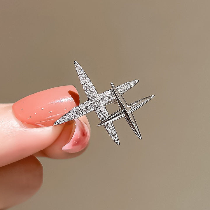 Glamouröse Brosche mit Funkelndem Strass Karnz