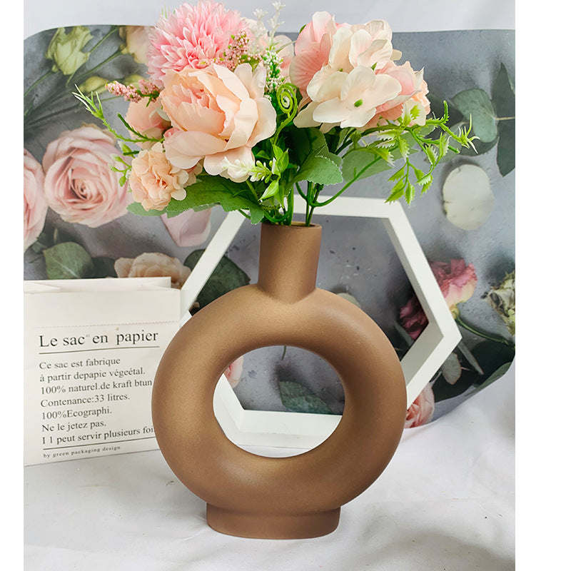 Moderne Abstrakte Keramik Blumenvase Karnz