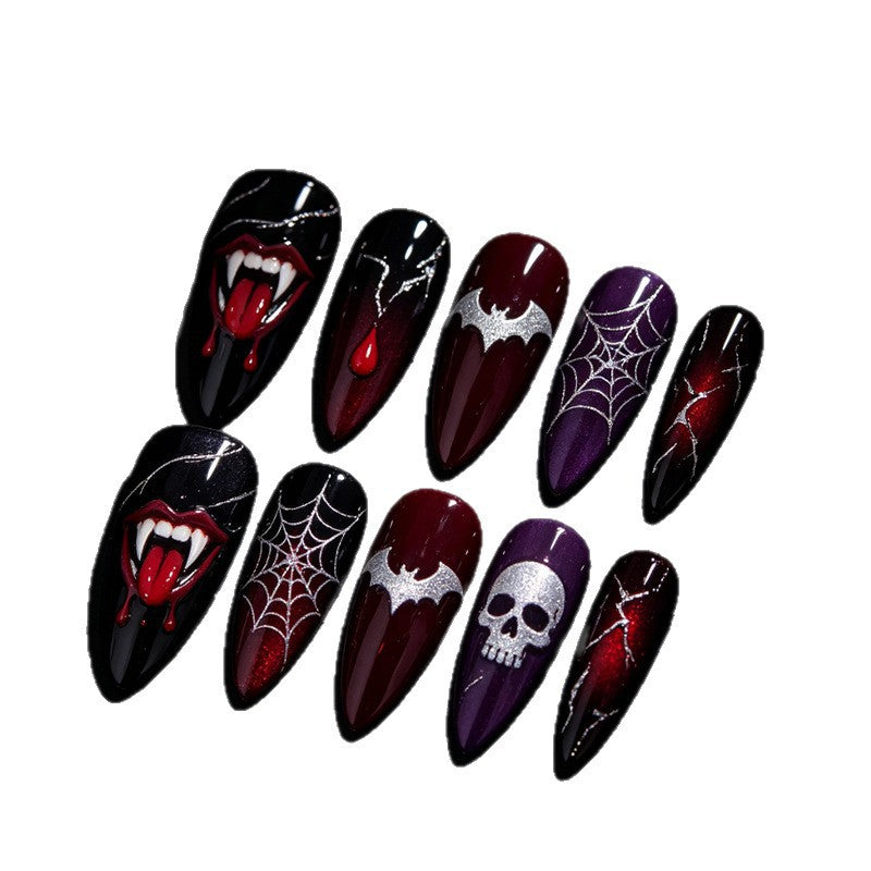 Halloween Kunstnagelset mit gruseligen Halloween-Motiven Karnz